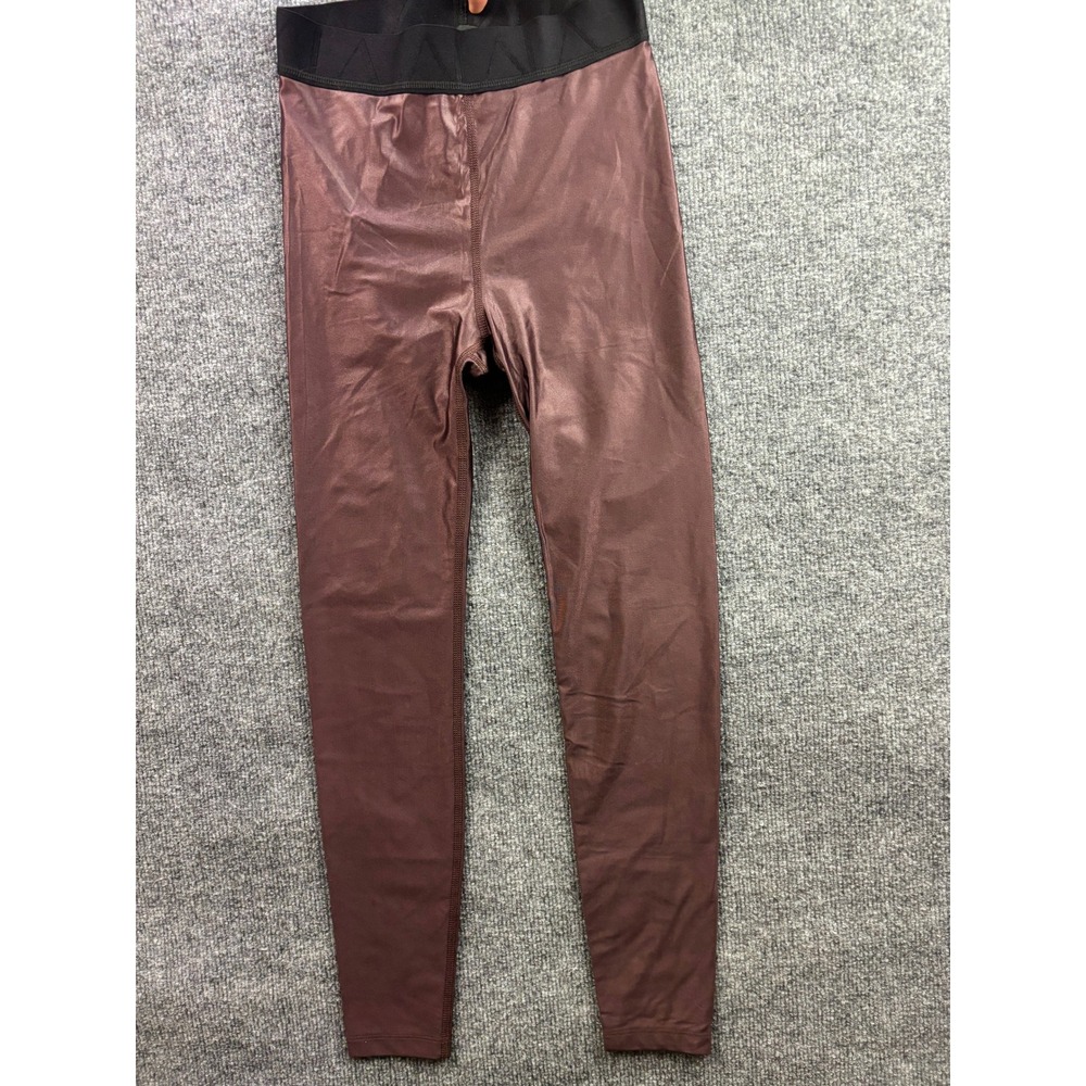 Alala Leggings Women XS Brown Metallic High Rise Elastic Waist Activewear 67287